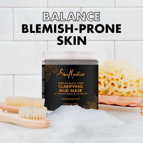 SheaMoisture African Black Soap Clarifying Mud Mask Perspective: top