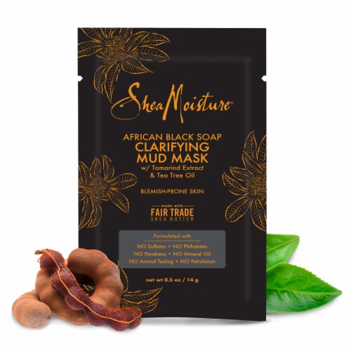 SheaMoisture African Black Soap Mud Mask Packette Perspective: top