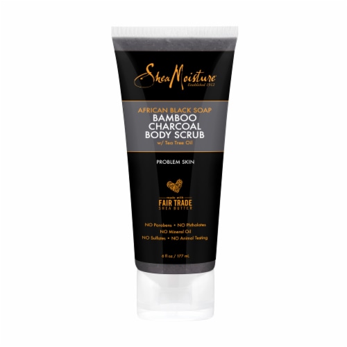 Shea Moisture African Black Soap Bamboo Charcoal Body Scrub Perspective: top