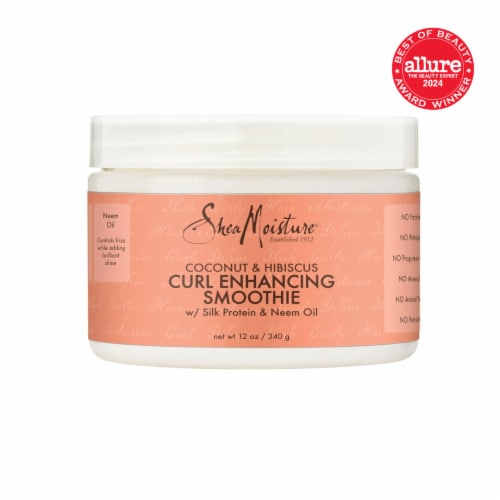 SheaMoisture Smoothie Curl Enhancing Cream,Coconut and Hibiscus Sulfate and Paraben Free Perspective: top