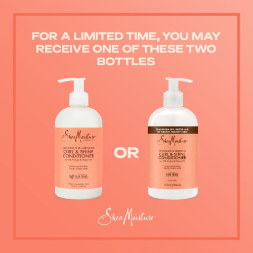 SheaMoisture Curl & Shine Coconut & Hibiscus, Conditioner Perspective: top