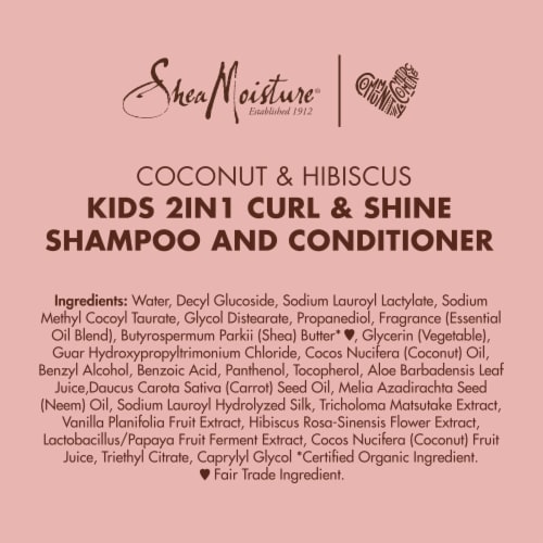SheaMoisture 2 in 1 Shampoo and Conditioner for kids, Coconut and Hibiscus Perspective: top