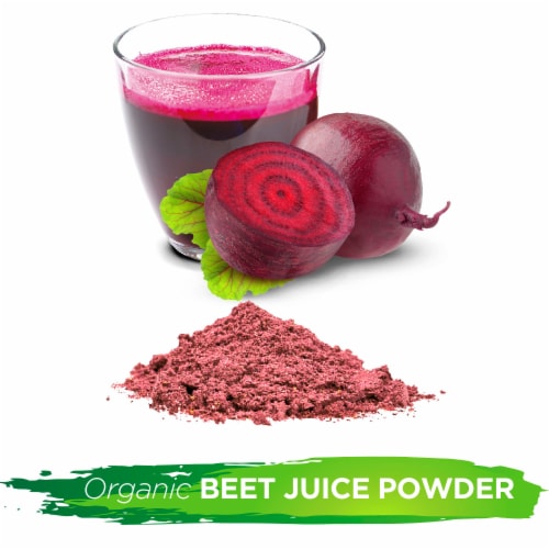 Certified Organic Beet Juice Powder 16 oz Raw Vegan & Gluten Free (Beet Juice Powder, 16 oz) Perspective: top