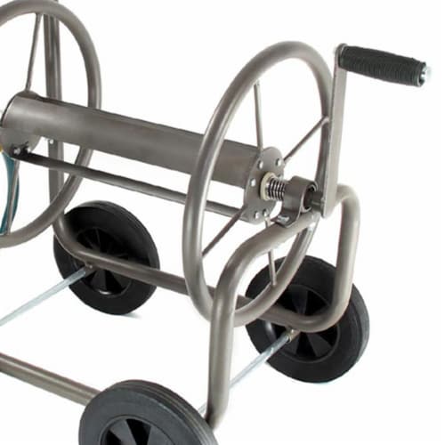 Liberty Garden 890 4 Wheel 200 Foot Lightweight Steel Frame Water Hose Reel Cart Perspective: top
