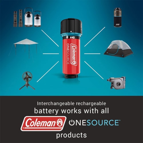 Coleman OneSource C004 Portable Rechargeable Battery Pack for Outdoor Camping Perspective: top