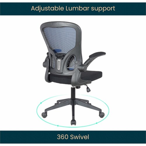 LeisureMod Newton Mesh Office Chair Perspective: top