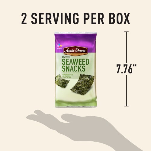 Annie Chun's Wasabi Flavored Roasted Seaweed Snacks Perspective: top