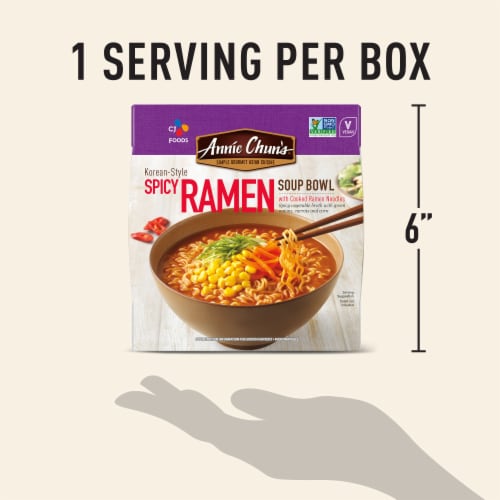 Annie Chun's Korean Style Spicy Ramen Soup Bowl Perspective: top