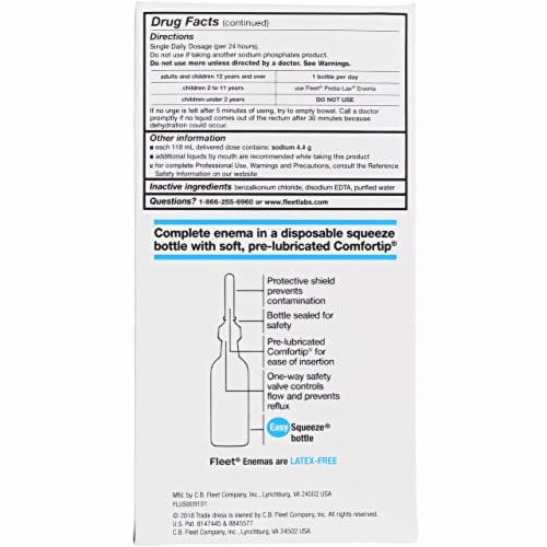 Fleet Adult Saline Enema 4.5 fl oz (Pack of 8) Perspective: top
