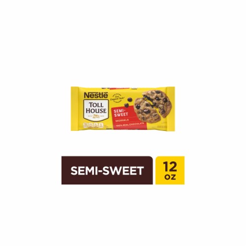 Toll House Semi Sweet Chocolate Baking Chips (Pack of 12) Perspective: top