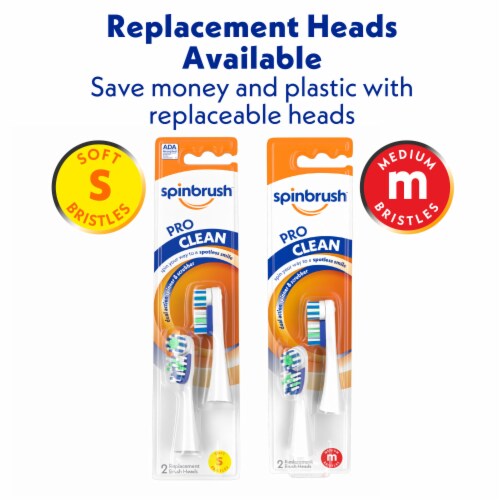 Spinbrush® Pro Clean Soft Toothbrush Perspective: top