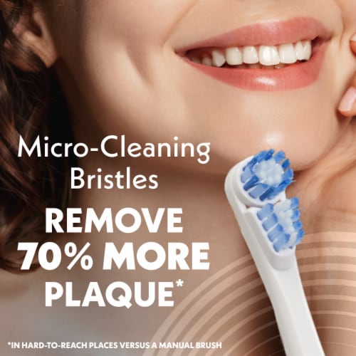 Spinbrush PRO CLEAN Adult Soft Bristles Battery Powered Electric Toothbrush Perspective: top