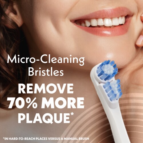 Spinbrush PRO CLEAN Adult Soft Bristles Battery Powered Electric Toothbrush Perspective: top