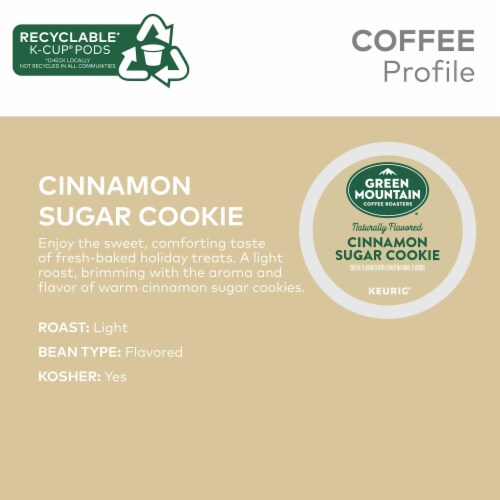 Green Mountain Coffee Roasters Cinnamon Sugar Cookie K Cup Pods Light Roast 24 Count 24 Count Kroger