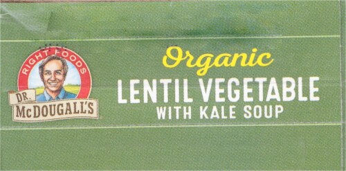 Dr. McDougall's Organic Lentil Vegetable Soup Perspective: top