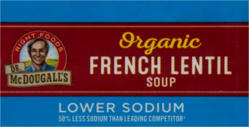 Dr. Mcdougall's Organic Lower Sodium French Lentil Soup Perspective: top