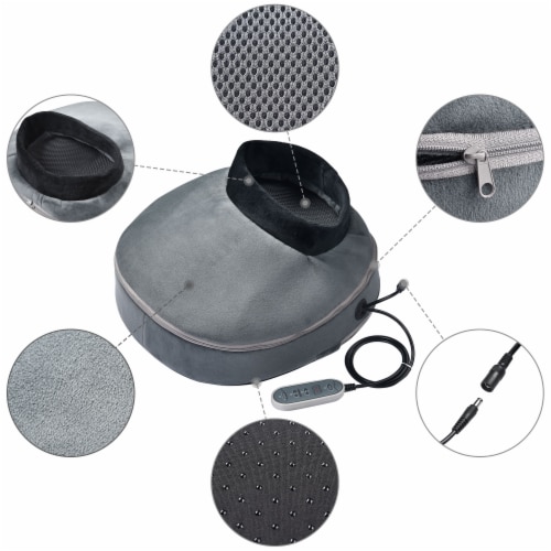 Yescom 2-in-1 Electric Shiatsu Foot & Back Massager Warmer Fast Heating Pad 12 Rollers Perspective: top