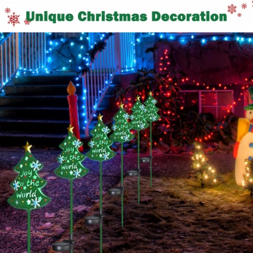 Christmas solar shop stake lights