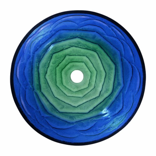 Aquaterior Round Tempered Glass Vessel Sink Vanity Above Counter Basin 2 Packs Perspective: top