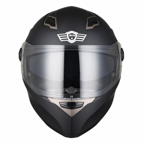 AHR RUN-F Full Face Dual Visors Motorcycle Helmet with Bluetooth Headset DOT Perspective: top