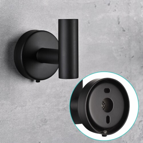 Aquaterior 5-Piece Bathroom Hardware Set Stainless Steel Towel Bar Toilet Paper Holder Hook Perspective: top