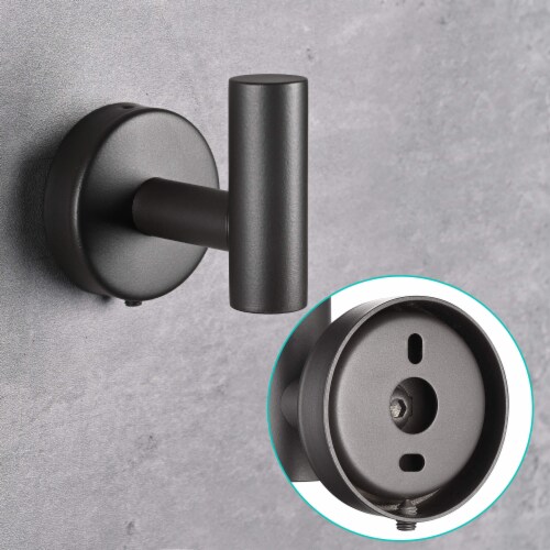 Aquaterior 5-Piece Bathroom Hardware Set Wall Mount 15 Towel Bar Toilet Paper Holder Hook Perspective: top