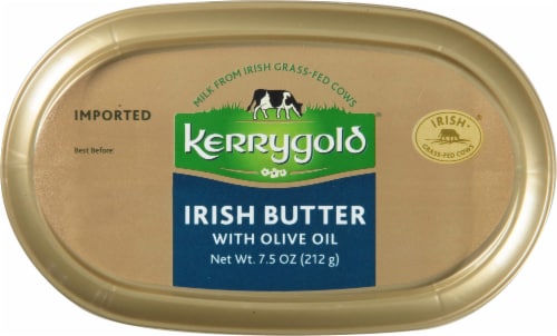 Kerrygold® Grass Fed Irish Butter with Olive Oil Tub Perspective: top
