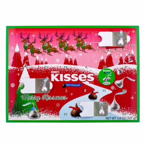 HERSHEY NORTH POLE HORIZONTAL ADVENT CALENDAR WITH KISSES Perspective: top