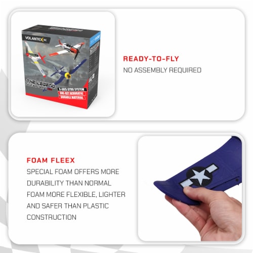 VOLANTEXRC Corsair F4U One Key Turn Remote Control Airplane w/ Xpilot Stabilizer Perspective: top