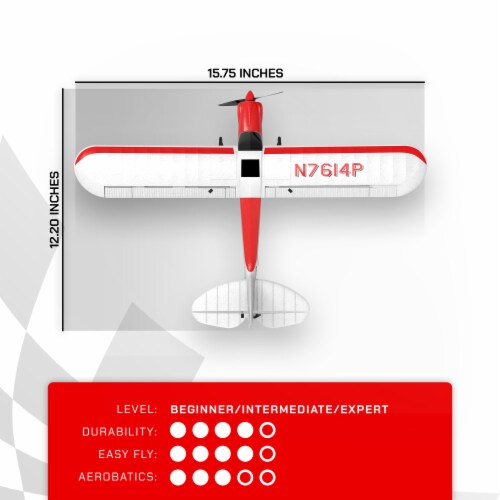 VOLANTEXRC Sport Cub 500 Ready To Fly Remote Control Airplane w/ Gyro Stabilizer Perspective: top
