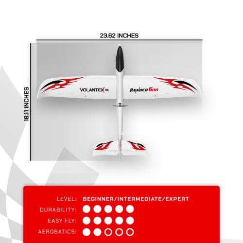 VOLANTEXRC Ranger600 Ready To Fly Remote Control Airplane with Gyro Stabilizer Perspective: top