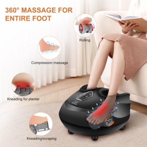 Snailax Foot Massager Machine with Heat,Shiatsu Feet Massager for ...