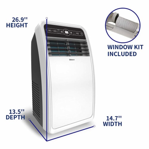 Shinco 8,000 BTU Portable AC Unit, Dehumidifier, and Fan for 200 SqFt Rooms Perspective: top