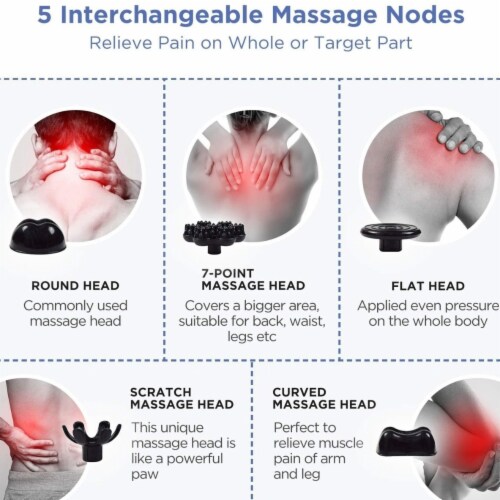 Rechargeable Back Massager for Back Pain Relief Muscles, Foot, Neck,  Shoulder, Leg, Electric, 1 unit - Kroger