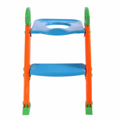 20''H Potty Training Toilet Seat for Kids with Adjustable Step Stool Ladder, Splash Guard Perspective: top