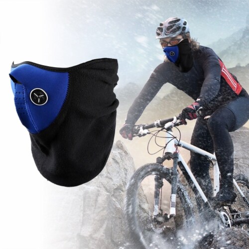Half Face Mask Breathable Windproof Dustproof Neck Warmer For Bike Motorcycle Racing Blue 1 unit Fry s Food Stores