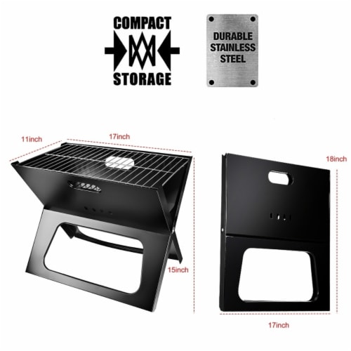 Stainless Steel Small Portable Folding Charcoal BBQ Grill Set