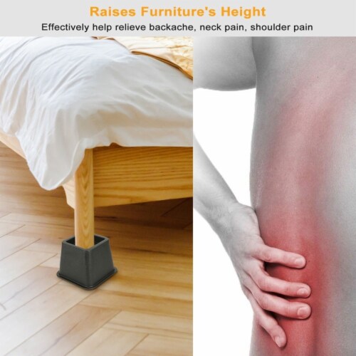 8Pcs Furniture Risers 500kg 1100lbs Capacity Bed Lifters Adjustable Couch Table Chair Risers Perspective: top