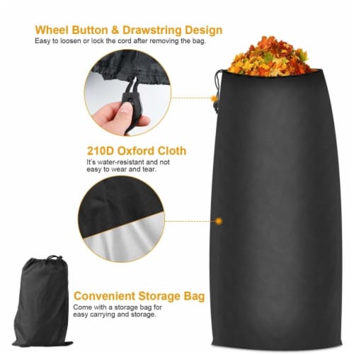 Lawn Tractor Leaf Bag 54 Cubic Feet Standard Garden Waste Collection Bag with 112in Opening Perspective: top