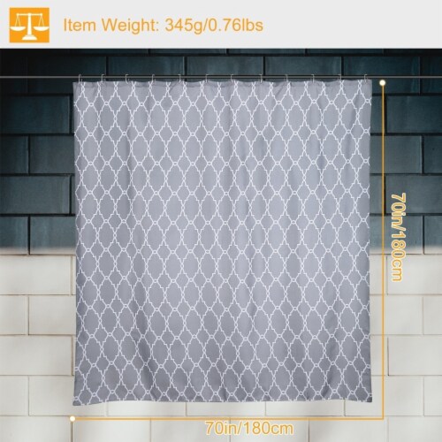 Shower Curtain Waterproof 70x70' Inches Bathroom Shower Drape Liner Print Polyester Fabric Perspective: top
