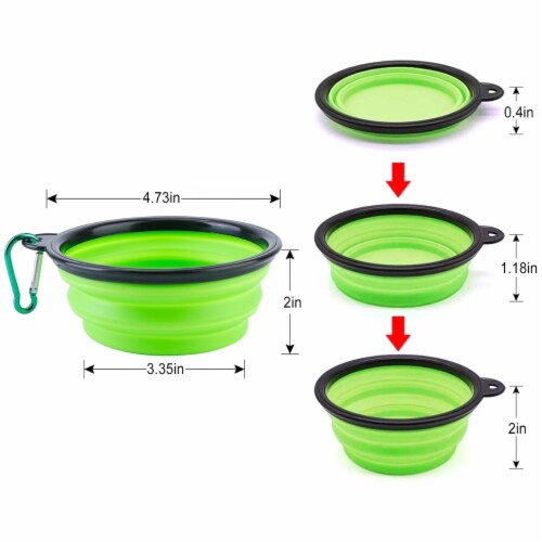 4Pcs Collapsible Dog Bowls BPA Free Travel Dog Bowl Foldable Cat