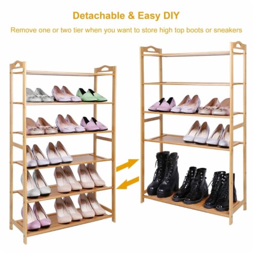 Wooden Shoe Cabinet 2-Door Storage Entryway Shoes Organizer w/ Adjustable  Shelves, 1 unit - Kroger