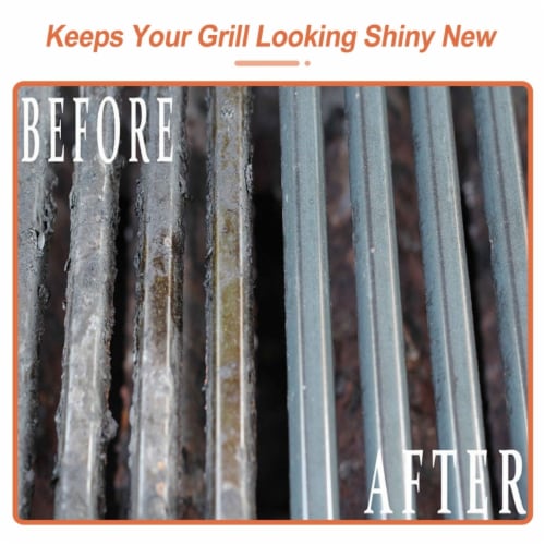 BBQ Grill Cleaning Brush Stainless Steel Barbecue Cleaner with 18in Suitable Handle Perspective: top