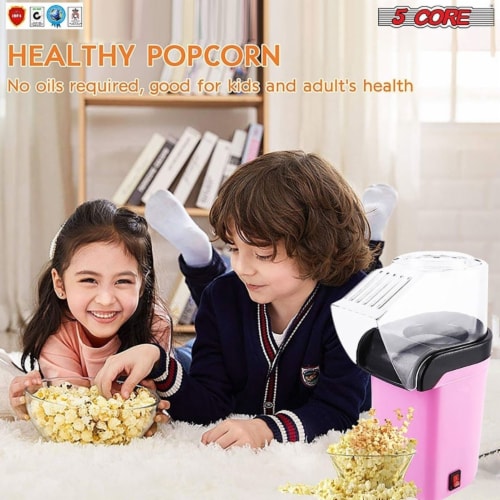 Popcorn Machine Hot Air Electric Popper Kernel Corn Maker Bpa Free No Oil 5 Core POP P Perspective: top