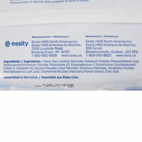TENA ProSkin Ultra Personal Cleansing Wipe 7-9/10 x 12.5 65722, 1 Pack 48 Wipes Perspective: top