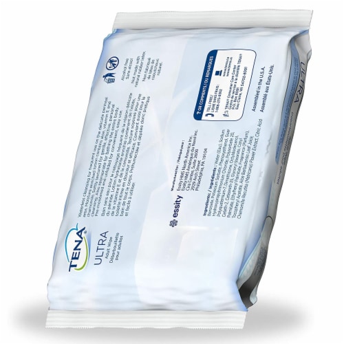 TENA Adult Wipe or Washcloth 7.5 x 12.5 Perspective: top