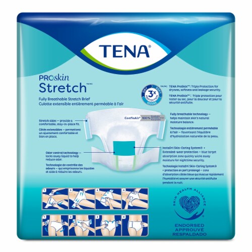 TENA ProSkin Stretch Super Incontinence Brief M Breathable, 67902, 28 Ct Perspective: top