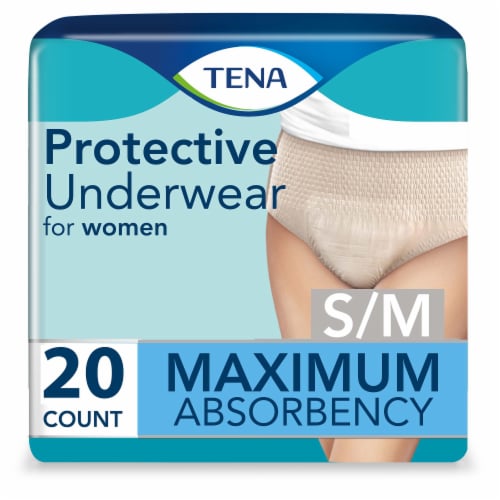 TENA Disposable Underwear Female Small / Medium, Maximum, 20 Ct