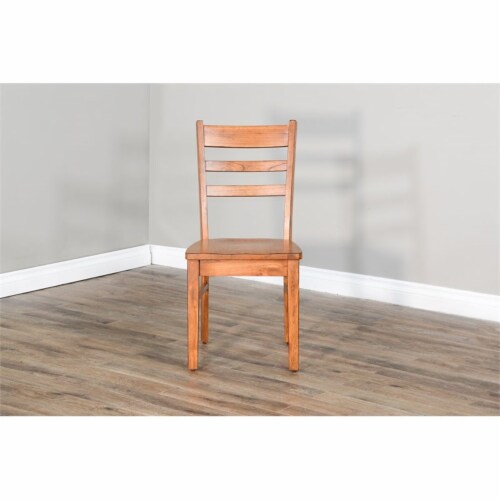 Sunny Designs Sedona 37  Ladderback Chair with Wood Seat in Rustic Oak Perspective: top
