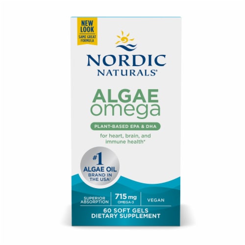 Nordic Naturals® Algae Omega Soft Gels 715mg Perspective: top